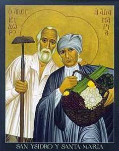 Święty Izydor Oracz z żoną - bł. Marią