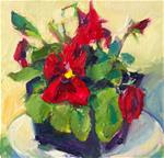 Red Pansy,still life,oil on canvas,6x6,price$200 - Posted on Friday, January 9, 2015 by Joy Olney