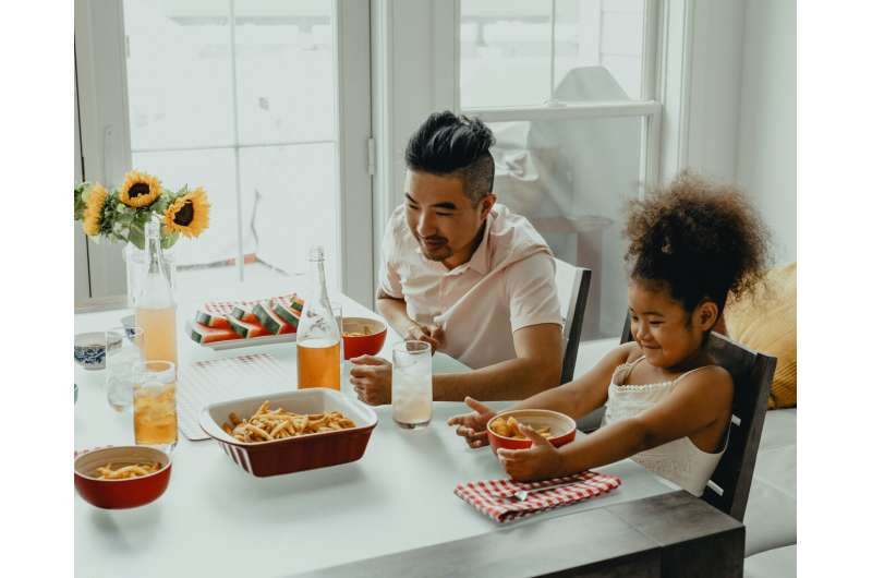 child at dinner