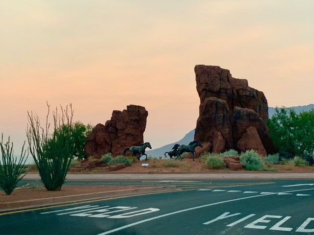 Photo Credit: Heather Fisher: Scenic roundabout in St. George, Utah near Snow Canyon