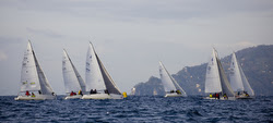 J/80s sailing off Italy