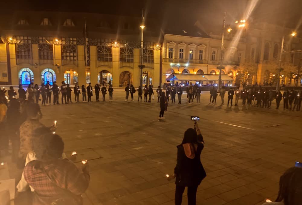 End SARS candlelight procession holds in Hungary to mourn those killed during the End SARS protests (photos)