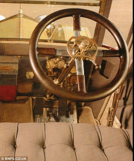 The front seat and                                                          steering