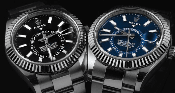  Rolex Sky-Dweller Steel White Gold Models with Black and Blue Dials