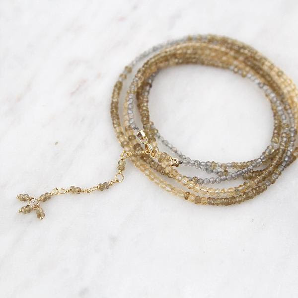 Ombre Golden Wrap Bracelet &amp; Necklace