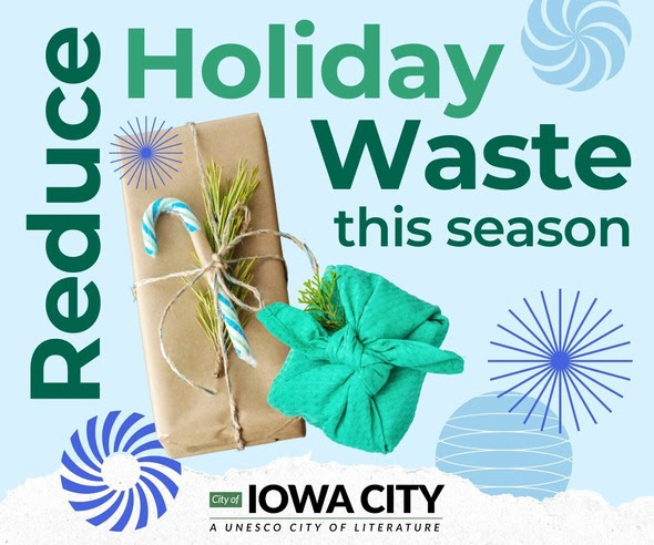 Holiday waste graphic is shown. 