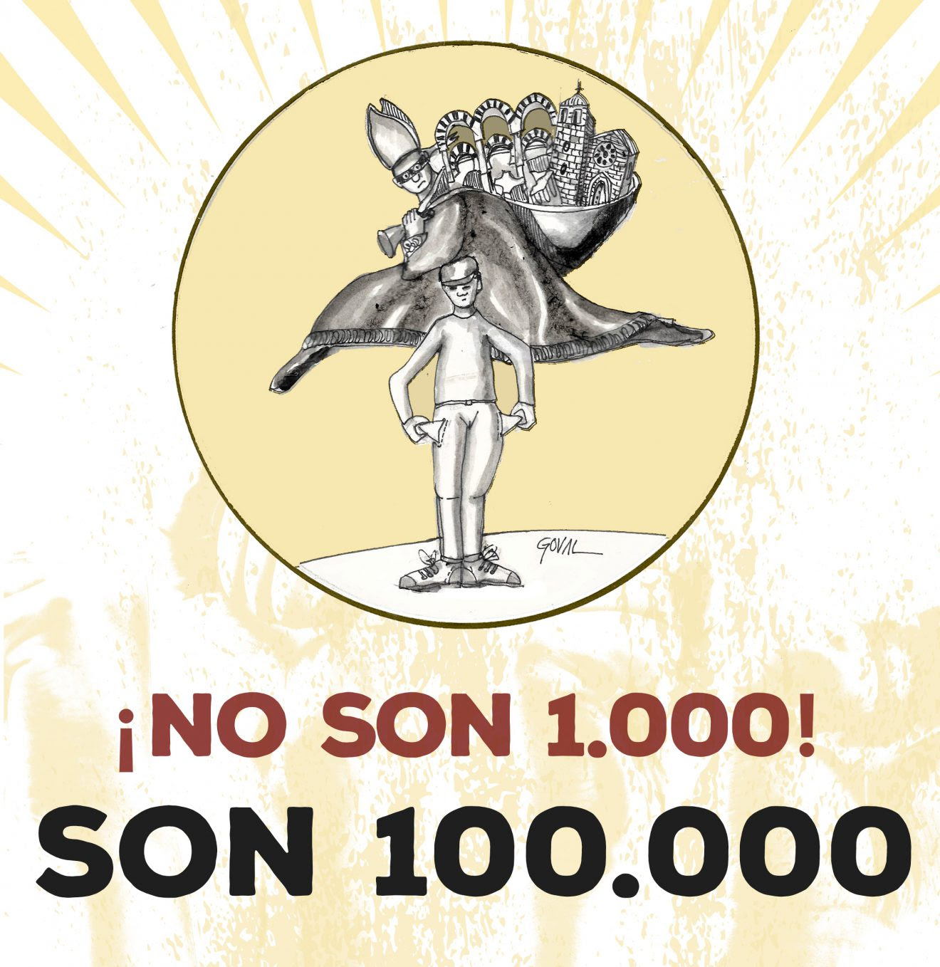 Las asociaciones patrimonialistas convocan manifestaciones en todo el territorio por el escándalo de las inmatriculaciones con el lema: ¡No son 1.000, son 100.000!