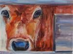 Calf - Original oil by Carol DeMumbrum, Day 12 - Posted on Tuesday, January 13, 2015 by Carol DeMumbrum