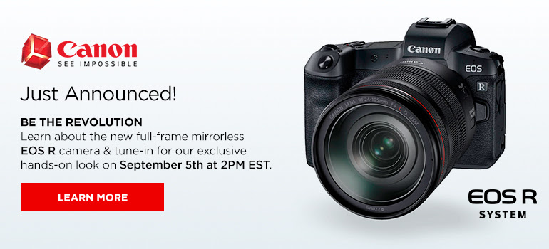 New Canon EOS R Full Frame Mirrorless Camera