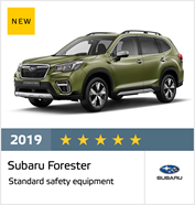 Subaru Forester - Resultados Euro NCAP Diciembre 2019 - 5 estrellas