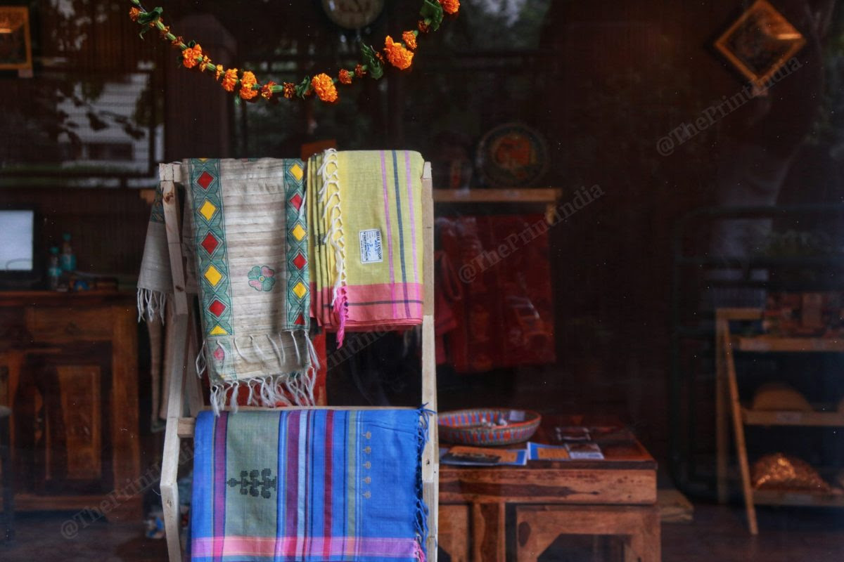 Sarees are also at display at the store | Photo: Manisha Mondal | ThePrint