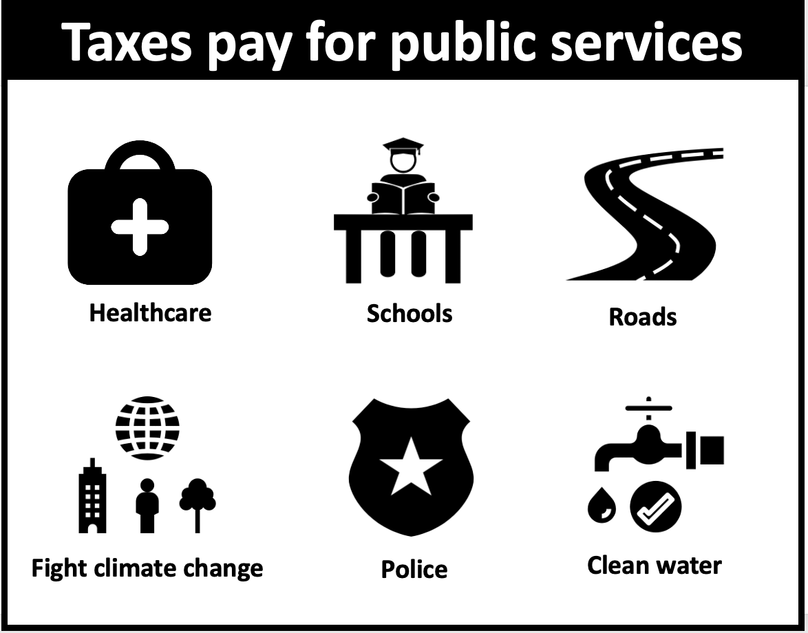 Taxes pay for public services