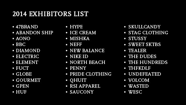 2014 Exhibitors List