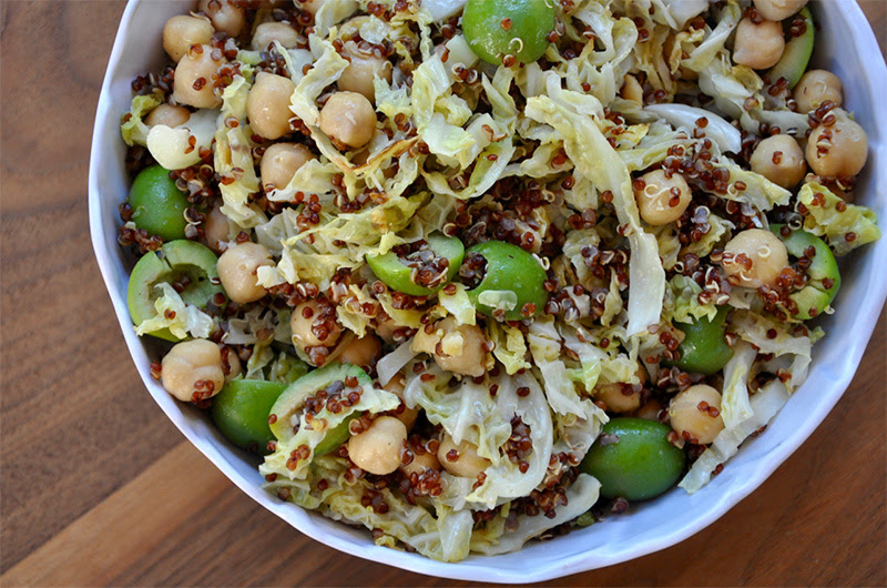 Toasted Lemon Quinoa Cabbage Salad