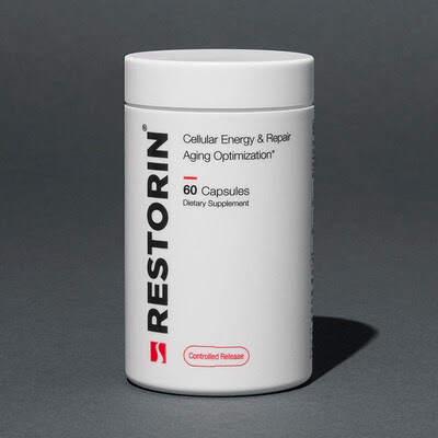 RESTORIN is an advanced senolytic NAD+ booster designed to promote healthy aging. 