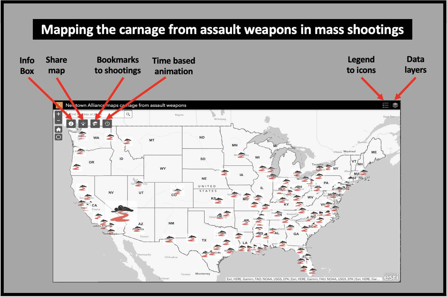 Mapping the carnage from assault weapons at mass shootings