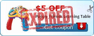 $5.00 off Puppy & Friends Learning Table