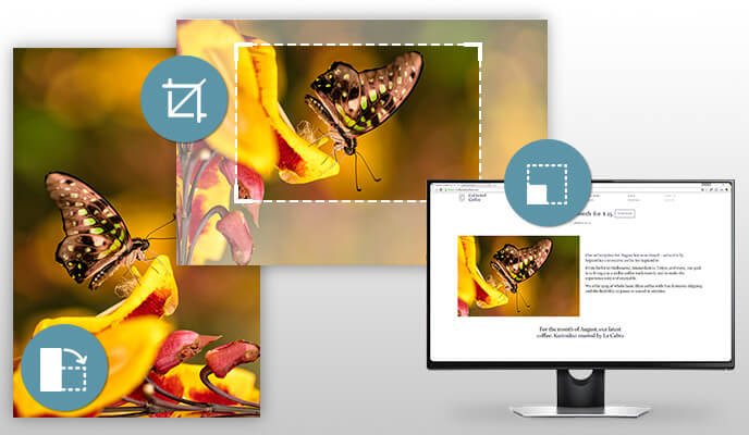 Crop and rotate frames . Resize images