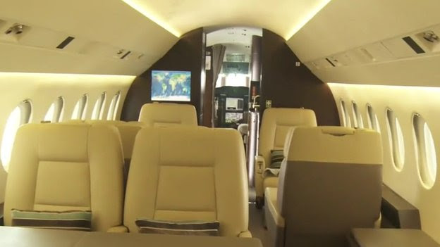 The inside of a jet in Lagos, Nigeria (February 2014)