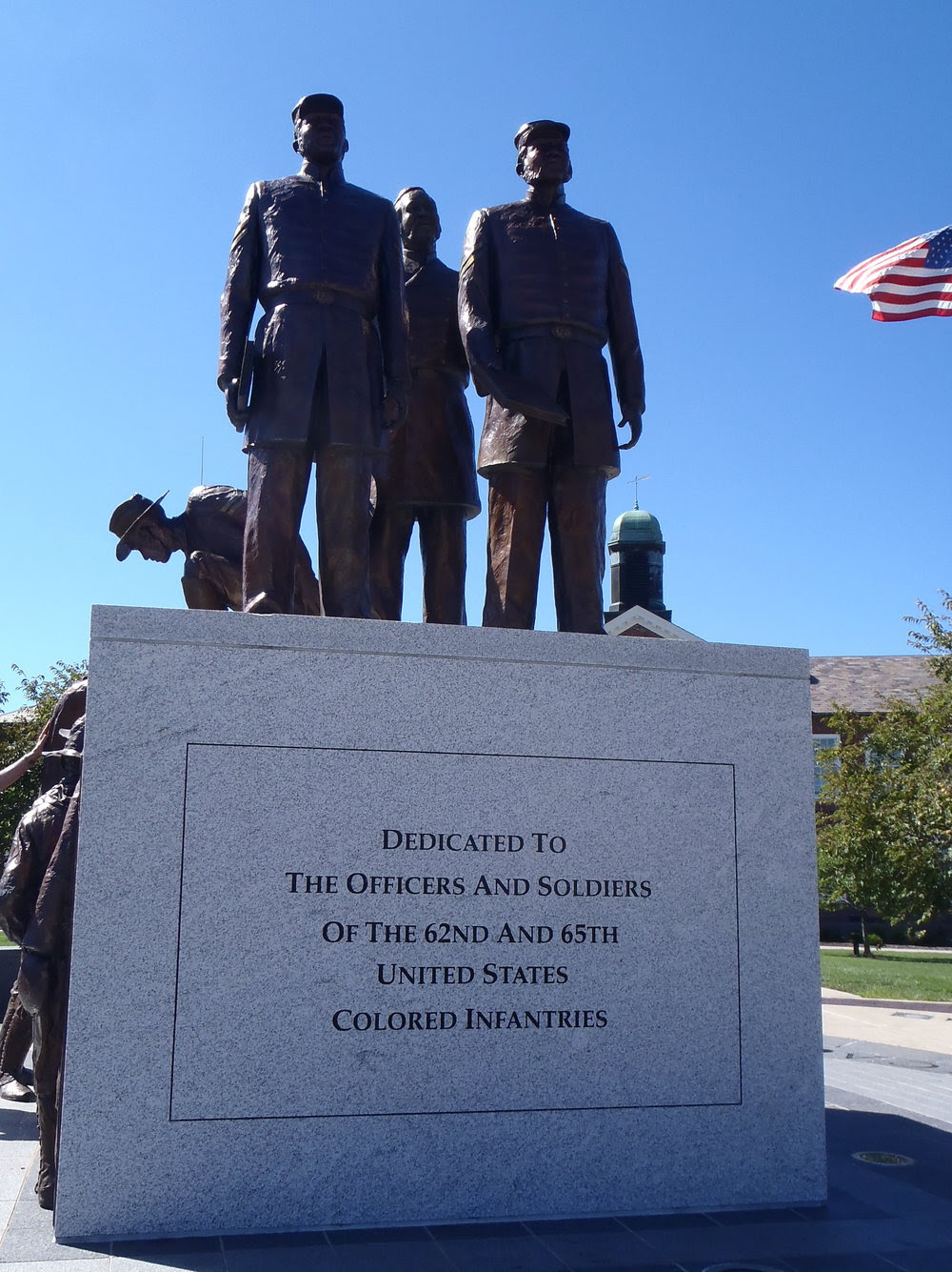 Soldiers’ Memorial Plaza at Lincoln University, Jefferson City, Mo., honors black soldiers who fought for the Union during the Civil War.