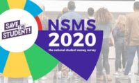 People faced away with 'NSMS 2020' text