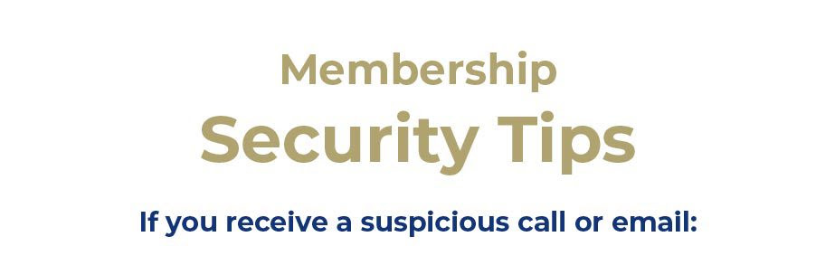 Membership Security tips