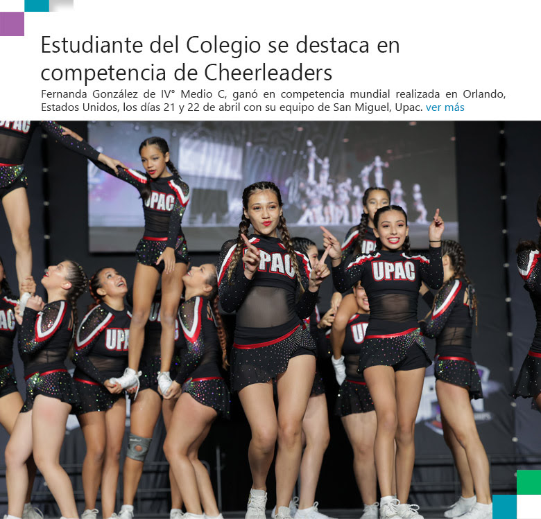 Estudiante del Colegio se destaca en competencia de Cheerleaders