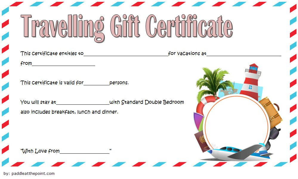 Fresh Travel Gift Certificate Editable in 2021 Printable gift