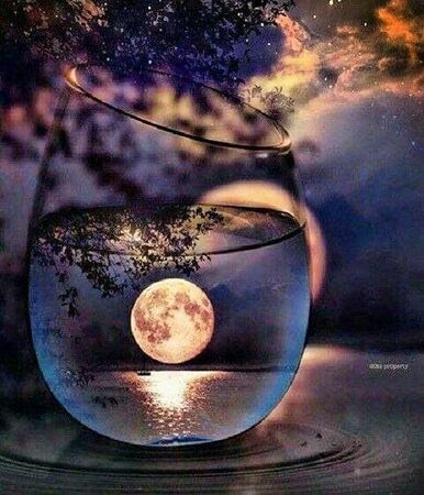 Moon-in-a-glass