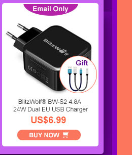 BlitzWolf® BW-S2 4.8A 24W Dual EU USB Charger