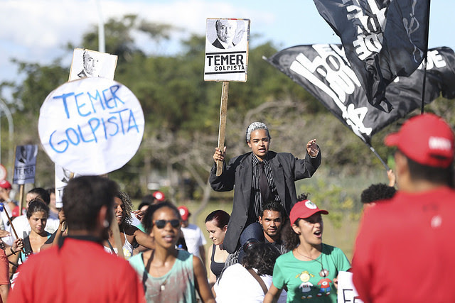 Fabio Rodrigues Pozzebom/ABR - Créditos: Manifestación realizada el 23/04 en el Palácio de Jaburu, en la residencia del vice presidente Temer