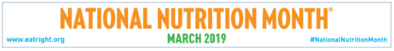 National Nutrition Month March 2019