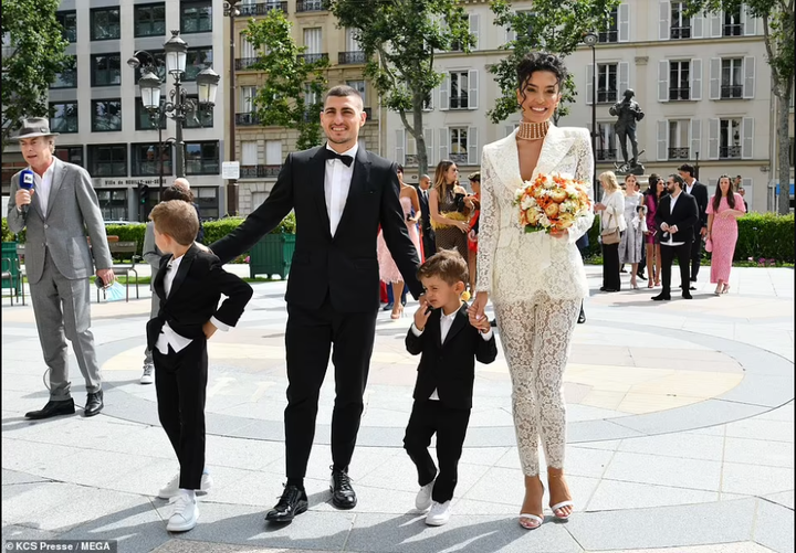 Footballer Marco Verratti ties the knot for second time as he marries his model girlfriend Jessica Aidi