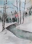 Original Watercolor Painting- "Maine Winter Landscape" - Posted on Friday, January 23, 2015 by James Lagasse