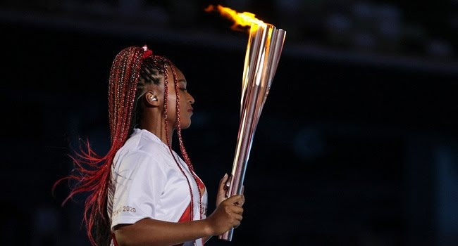  Tokyo 2020 Olympics: Naomi Osaka lights Olympic cauldron at Opening Ceremony (Photos)