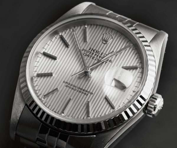 Datejust with baton hour marker type