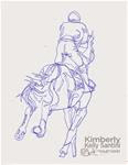 Racehorse I, Contour Drawing - Posted on Friday, March 6, 2015 by Kimberly Santini