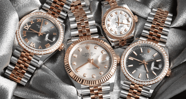 Rolex Datejust Steel Everose Diamond Watches