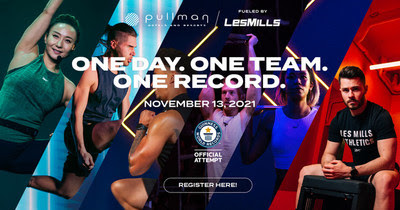 Pullman will make a Guinness World Records™ attempt on Saturday, November 13, 2021 – World’s Largest Virtual Fitness Class