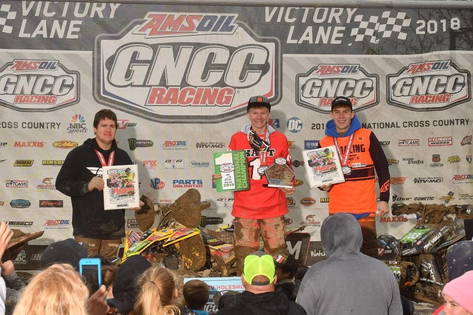 Hunter Hart (center) earned the XC2 Pro-Am National Championship. Austin Abney (left) and Jordon Poplaski rounded out the top three.