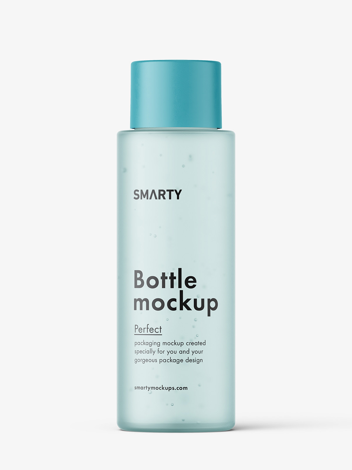Simple cosmetic round bottle mockup / frosted Smarty Mockups