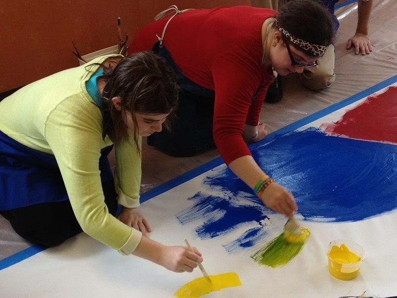Participants painting during Exploring Artism, photograph by Jaime Ursic