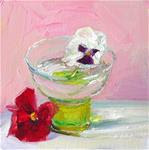 Pansy in a Sherbet Glass,still life,oil on canvas,6x6,price$200 - Posted on Tuesday, January 20, 2015 by Joy Olney