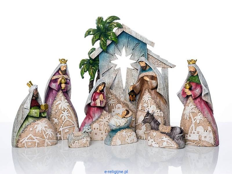 Szopka dekoracja - Boże Narodzenie figurki 29 cm HK-8203 - e-religijne.pl  katolicki sklep internetowy