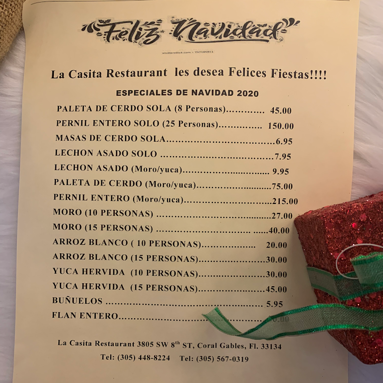 La Casita Restaurant Cuban Restaurant in Coral Gables