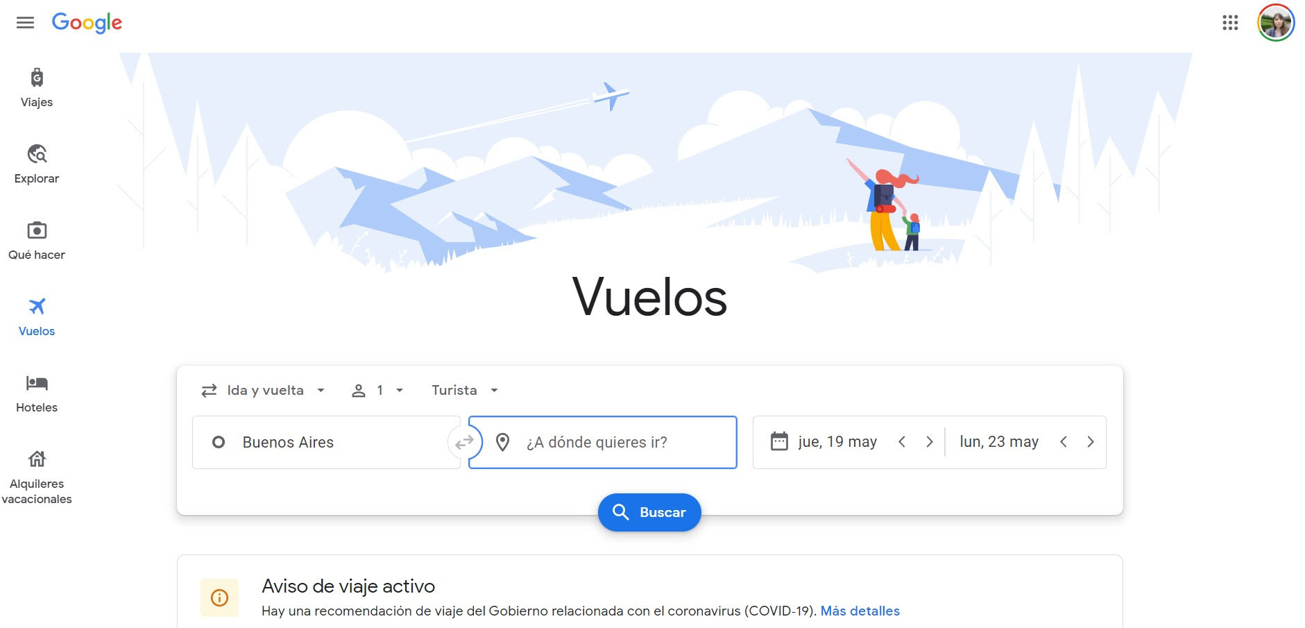 Ahora en Google vuelos los usuarios podrán recibir notificaciones por correo si se encuentran mejores ofertas en relación a sus búsquedas