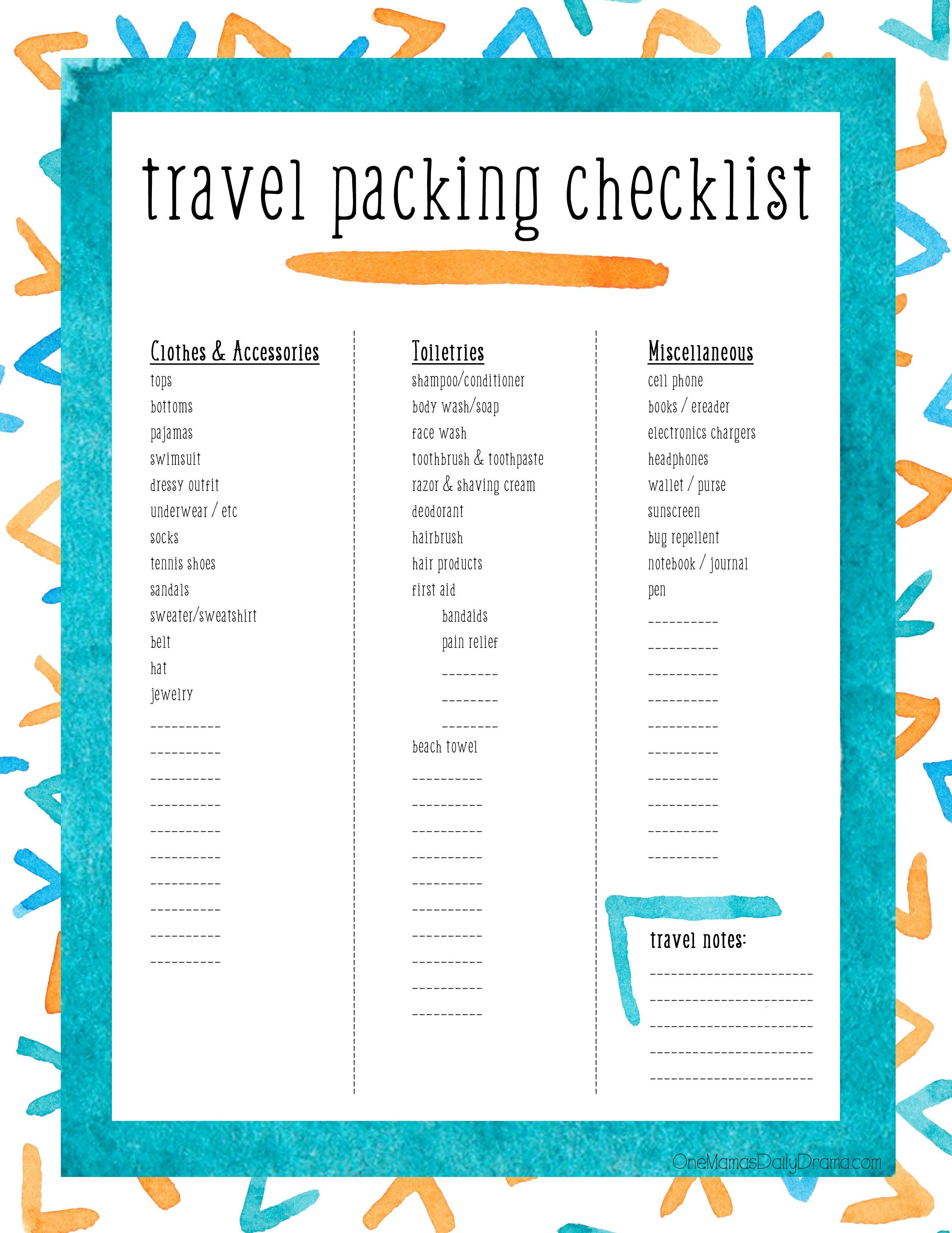 The Ultimate Road Trip Packing List - test