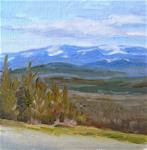 High Mountain Trail,landscape,oil on canvas,6x6,price$200 - Posted on Saturday, February 21, 2015 by Joy Olney