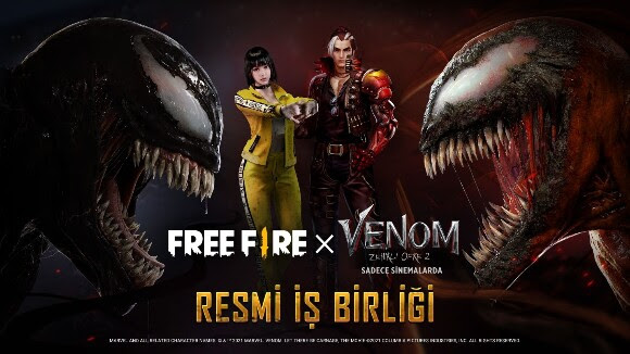 Free Fire x Venom Zehirli Öfke 2'ye Özel Oyun İçi Etkinliklerle Kaosu Kucaklayın 