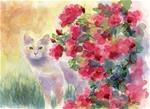 B-Puss in the Roses - Posted on Sunday, February 22, 2015 by Pamela Gatens